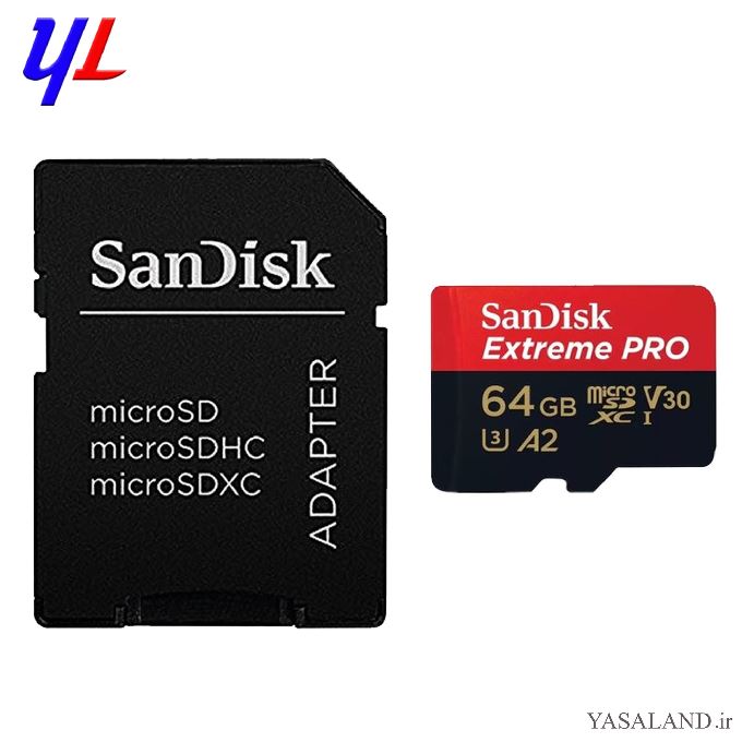 کارت حافظه سن دیسک میکرو اس دی با ظرفیت 64GB و سرعت 200MBps